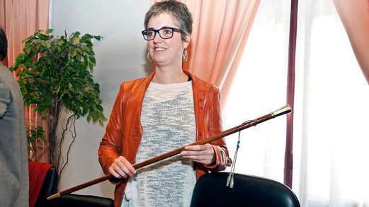 Oihane Indakoetxea, alcaldesa de Bildu, el día de la toma de posesión.