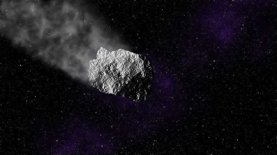 Un asteroide en el espacio.