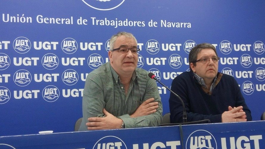 Rueda de prensa de UGT en Navarra. EUROPA PRESS
