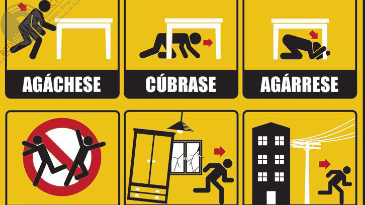 Consejos sobre qué hacer si es víctima de un terremoto.