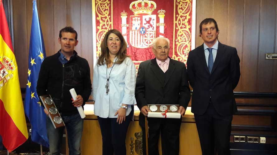 Gabriel Zalguizuri; la delegada del Gobierno, Carmen Alba; Teodoro Muro y el delegado de AEMET, Peio Oria.  GOBIERNO DE NAVARRA