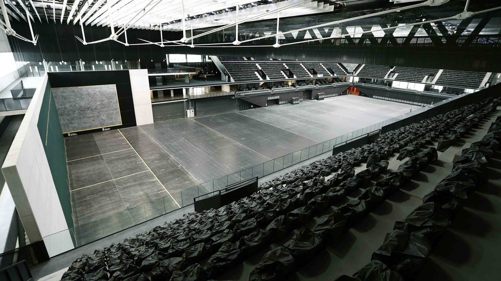 Imagen del interior del Pabellón Navarra Arena que se abrirá al público a partir de septiembre de 2018. EFE/Jesús Diges