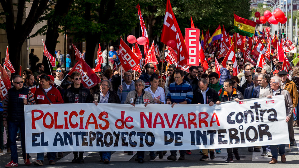 Manifestaciones del Primero de Mayo organizadas por las diferentes organizaciones sindicales en Navarra (18). IÑIGO ALZUGARAY