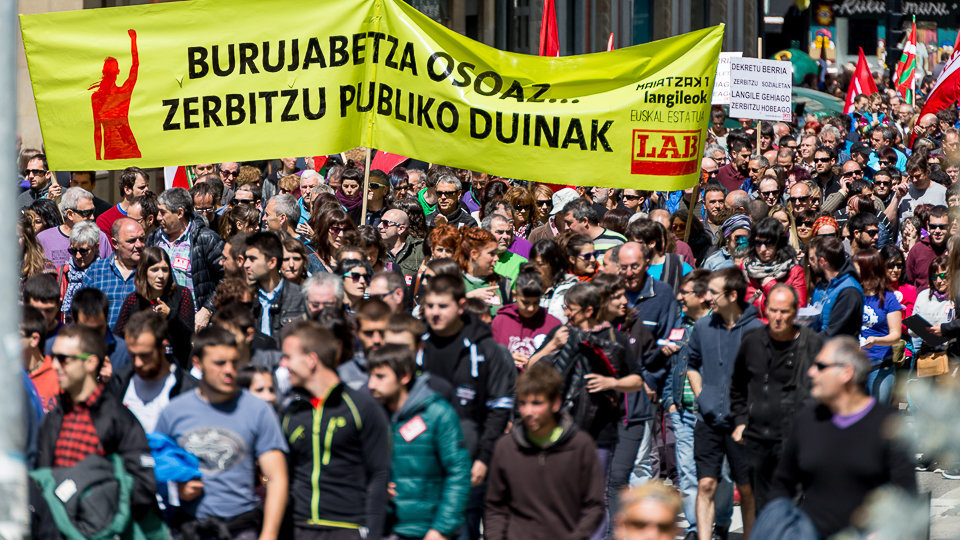Manifestaciones del Primero de Mayo organizadas por las diferentes organizaciones sindicales en Navarra (32). IÑIGO ALZUGARAY