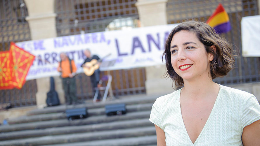 Acto central de la campaña de la candidatura LANA 2019 en las primarias de Podemos con Laura Perez. MIGUEL OSÉS (3)