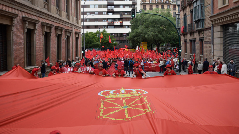 Arranque de la manifestación en defensa de la bandera de Navarra celebrada este 3 de junio en Pamplona PABLO LASAOSA 2