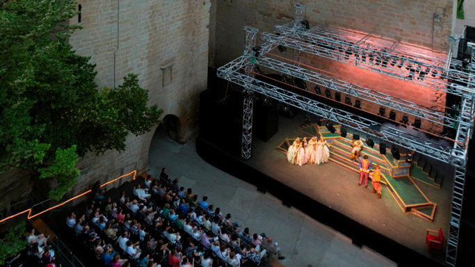Uno de los escenarios del Festival de Teatro de Olite Foto TURISMO DE NAVARRA