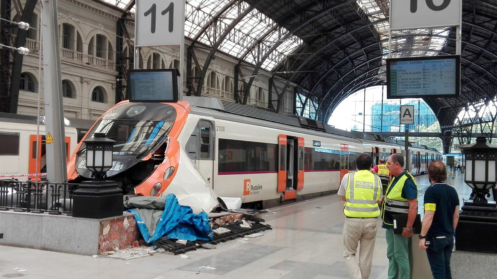 El accidente de tren en Barcelona causó 54 heridos