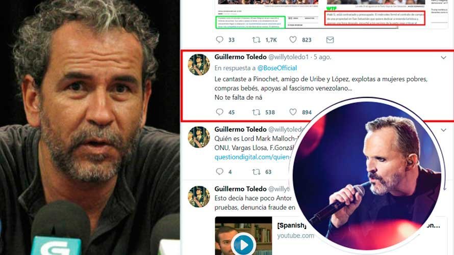Willy Toledo carga contra Miguel Bo´se en las redes sociales. TWITTER