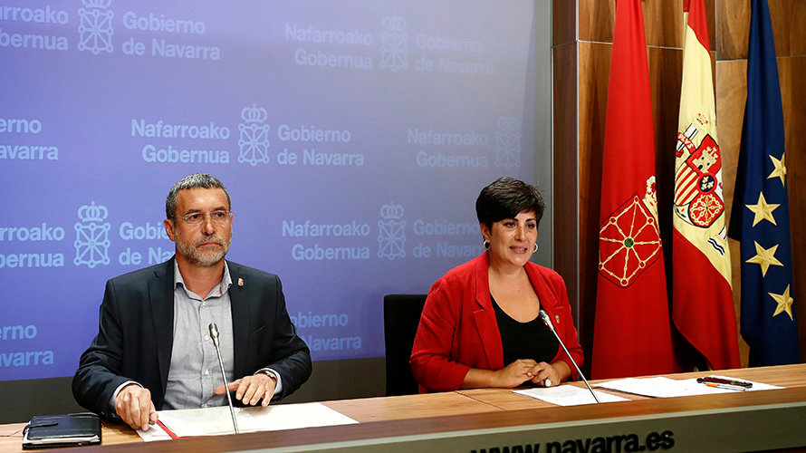 Miguel Laparra y María Solana durante la rueda de prensa