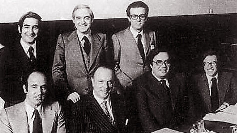 Los siete ponentes de la Comisión parlamentaria para la redacción de la Constitución de 1978.