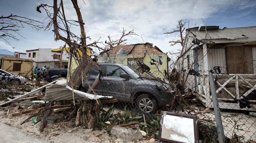 Las consecuencias  del huracán Irma a su paso por algunas islas del Caribe. EFE