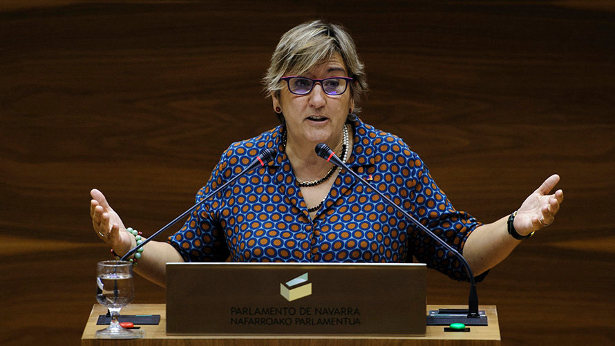Marisa de Simón en el Parlamento de Navarra. MIGUEL OSÉS (1)