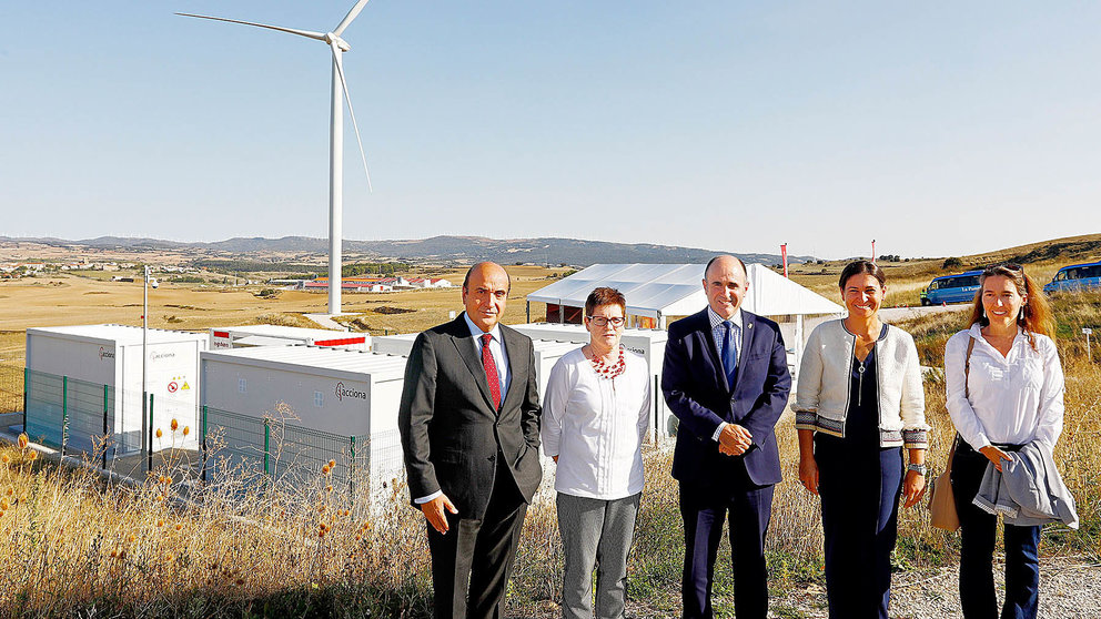 Inaugurada una planta de almacenamiento de energía eólica en Barasoáin FOTO GN
