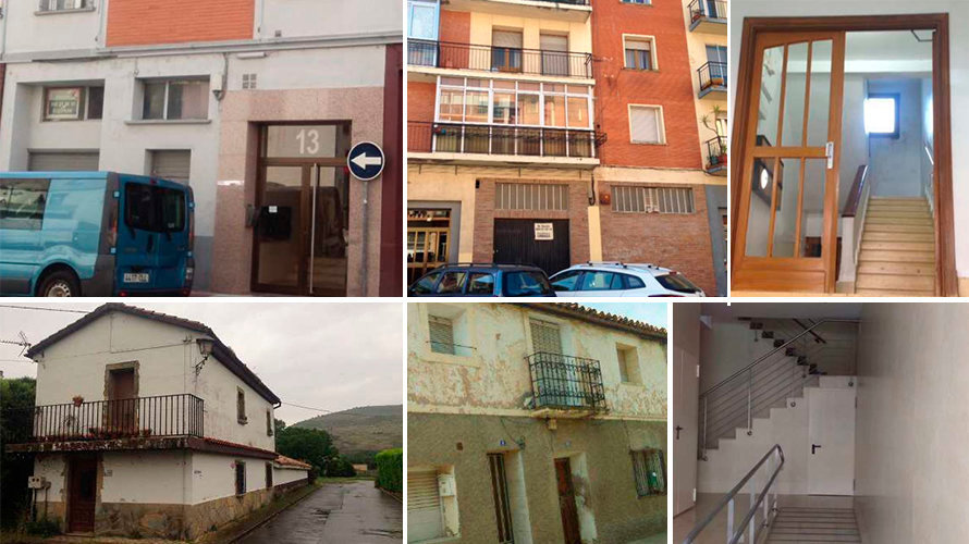Algunas imágenes de las viviendas que subasta el Gobierno de Navarra