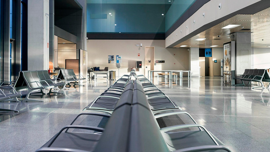 Las nuevas bancadas del aeropuerto de Pamplona