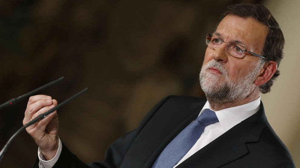 El presidente Mariano Rajoy durante una comparecencia de prensa EFE