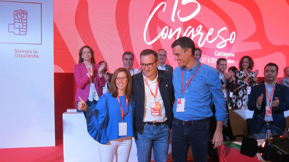 Pedro Sánchez, en un congreso del PSOE en Murcia  EUROPA PRESS