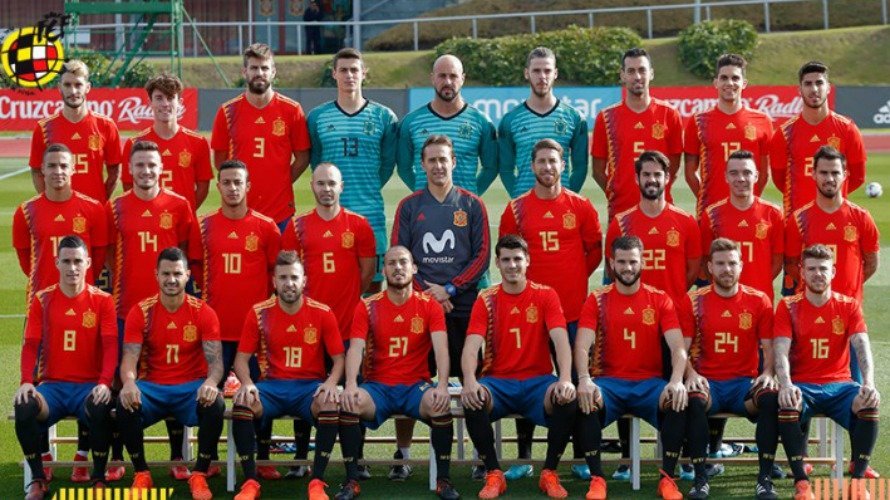Foto oficial de la Selección Española. Sefútbol