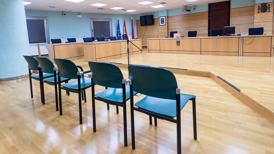 Sala de Visitas del Palacio de Justicia de Navarra en la que tendrá lugar el juicio contra 'La Manada', presuntos autores de una violación múltiple en los Sanfermine (15)