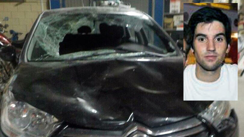 Estado del vehículo que conducía el joven de Milagro con el que mató al zaragozano Carlos Pellejero, de 20 años.