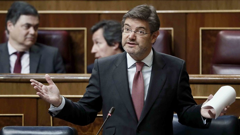 El ministro de Justicia, Rafael Catalá, en una intervención en el Congreso de los Diputados EFE