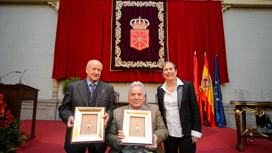 Entrega de la Medalla de Oro de Navarra a título póstumo a Julio Altadill, Arturo Campión y Hermilio de Olóriz. PABLO LASAOSA (13)