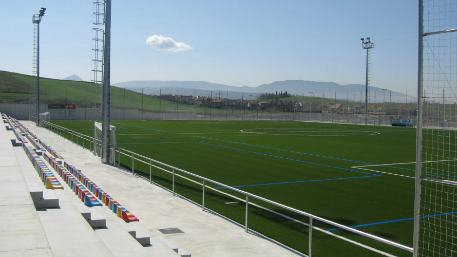 Campo de fútbol de El Soto de Lezkairu. Cedida.