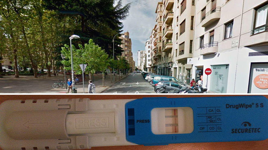 Imagen de la calle Navarro Villoslada y una señal de prohibido la circulación en ese sentido. ARCHIVO