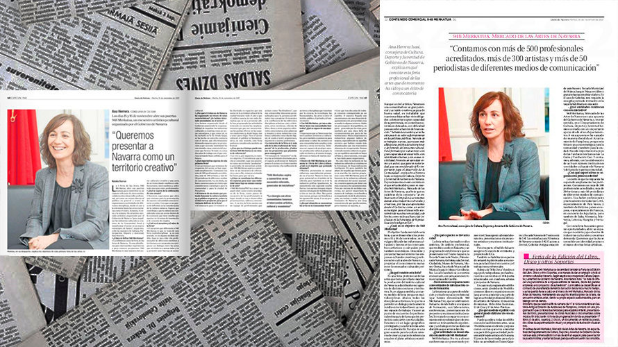Entrevistas a la consejera Ana Hererra en Diario de Noticias (izda) y Diario de Navarra (dcha) 2