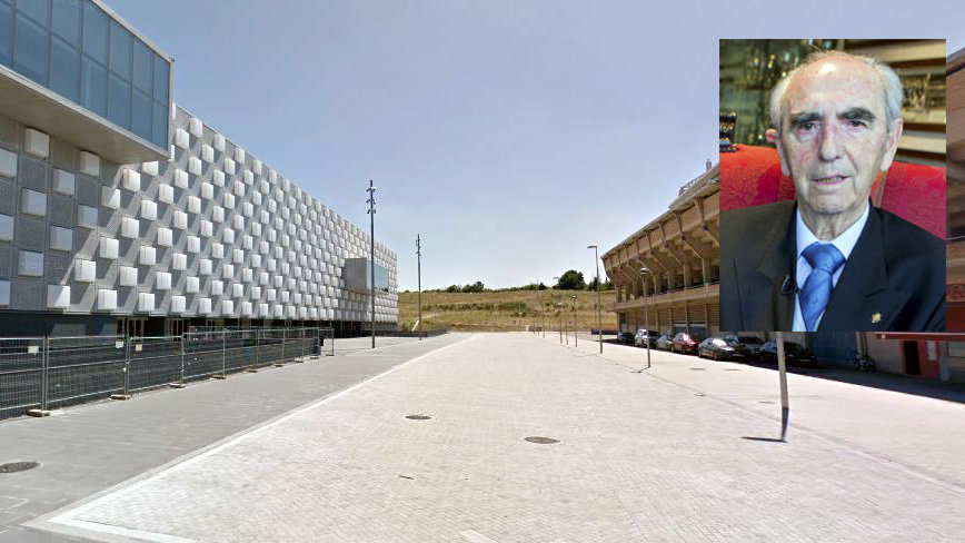 La nueva calle Fermín Ezcurra en Pamplona, entre El Sadar y el pabellón Reyno de Navarra Arena.