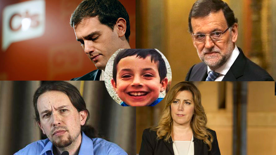 Los políticos mandan su apoyo a la familia del pequeño Gabriel Cruz EFE-FOTOMONTAJE