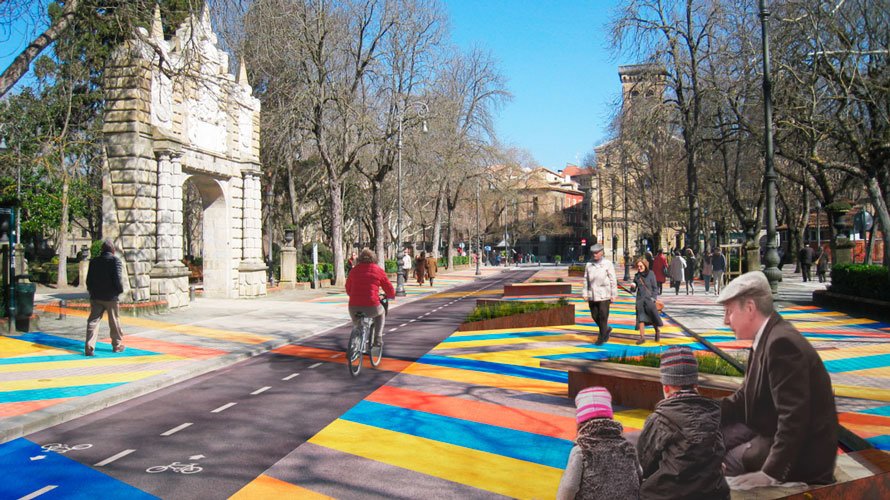Recreación del nuevo espacio peatonal en la calle Bosquecillo. CEDIDA