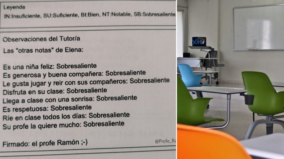 Las notas virales de Ramón Rodríguez, un profesor de Sevilla que ha colgado en Twitter las calificaciones de sus alumnos en asignaturas que trascienden los libros de texto ProfeRamonRG