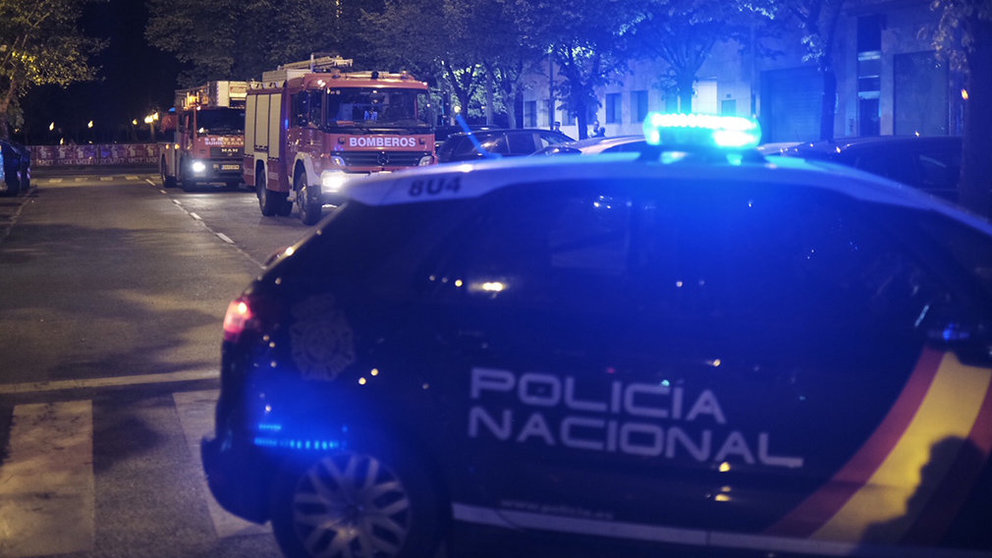 Explosión nocturna en el edificio de Hacienda de la calle Yanguas y Miranda de Pamplona (3)