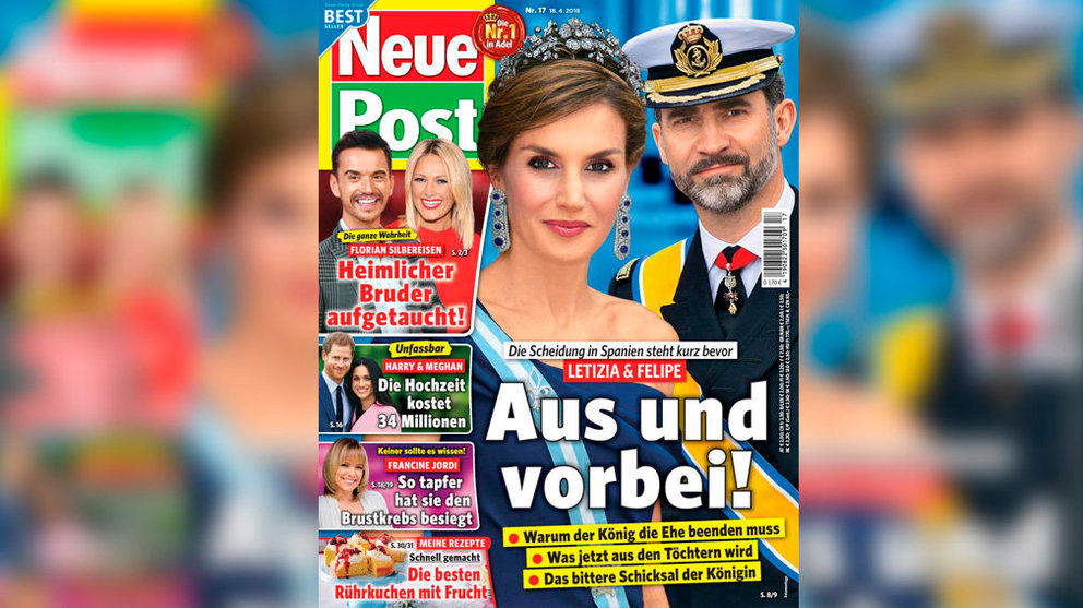 Portada del Neue Post donde adelanta el divorcio del Rey Felipe y la Reina Letizia