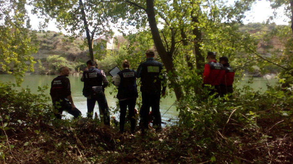 Hallado un cadáver en Sartaguda en el río Ebro POLICÍA FORAL