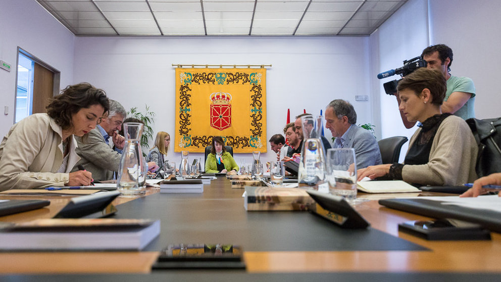 La Mesa y la Junta de Portavoces celebran su reunión semanal en el Parlamento de Navarra (56). IÑIGO ALZUGARAY