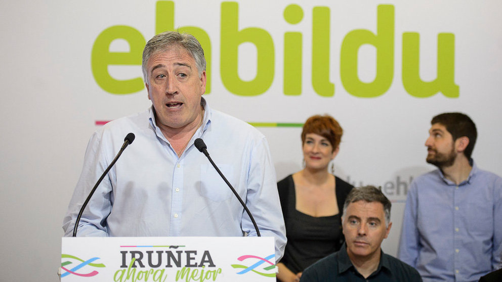 Eh Bildu presenta a Joseba Asirón como candidato a la alcaldía de Pamplona 2019. PABLO LASAOSA 05