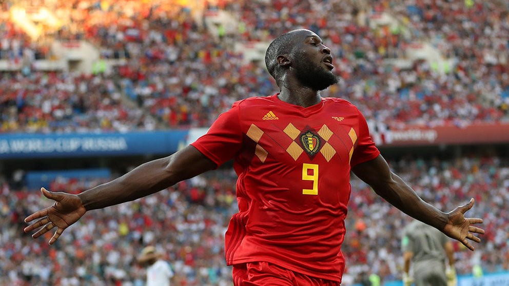 Sochi (Russian Federation), 18/06/2018.- Romelu Lukaku of Belgium celebrates after scoring the 3-0 goal during the FIFA World Cup 2018 group G preliminary round soccer match between Belgium and Panama in Sochi, Russia, 18 June 2018.