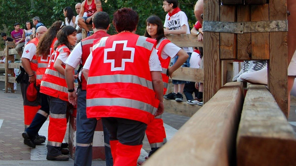 Efectivos de la Cruz Roja en Tafalla. CRUZ ROJA