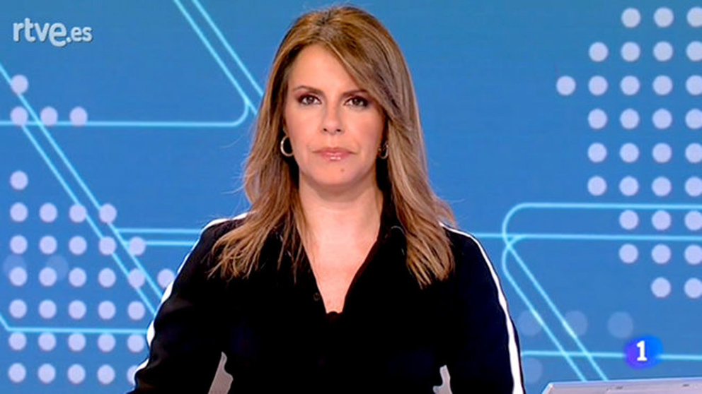 La presentadora Pilar García Muñiz, al frente del Telediario de Televisión Española RTVE
