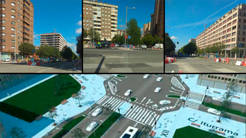 Finalizan la fase de las obras de la avenida Pío XII en la intersección con las calles Iturrama y La Rioja NAVARRACOM