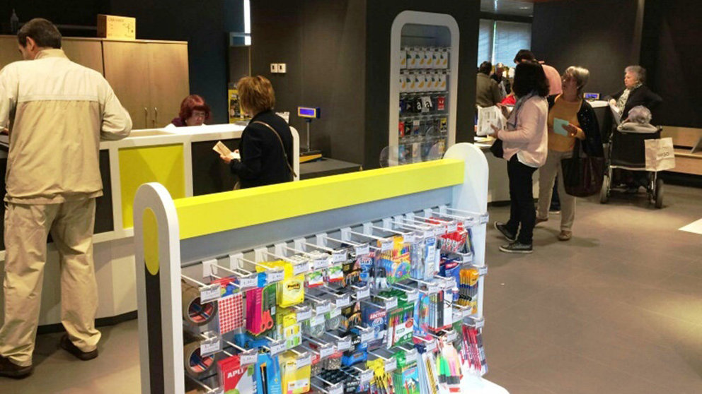 Una de las nuevas oficinas que Correos ha abierto en Navarra con su renovado sistema de atención IMAGEN CEDIDA