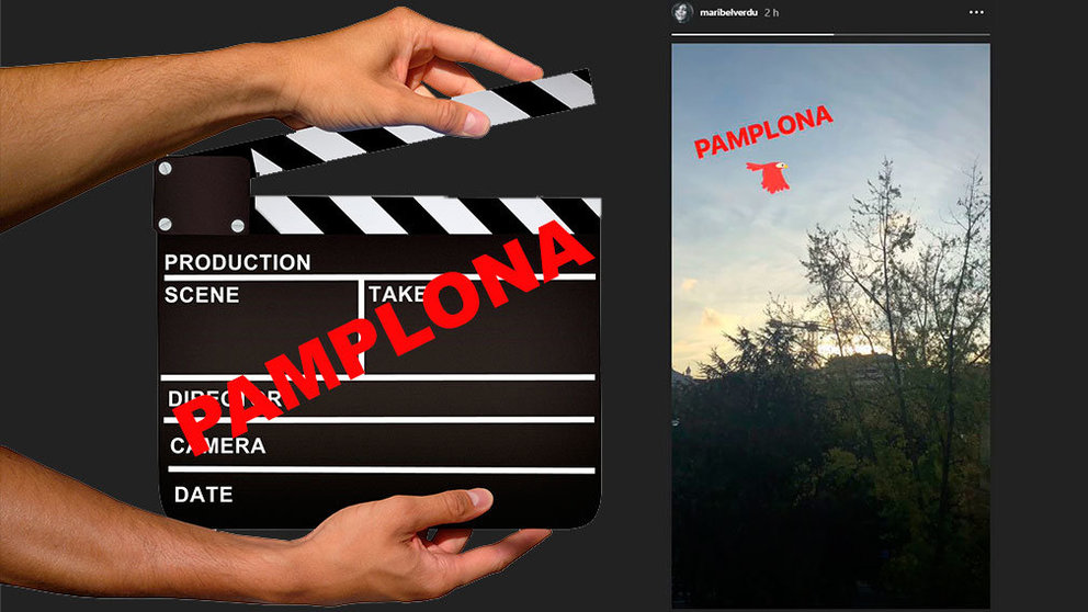 La actriz Maribel Verdú ha desvelado que se encuentra en Pamplona para grabar una película. INSTAGRAM