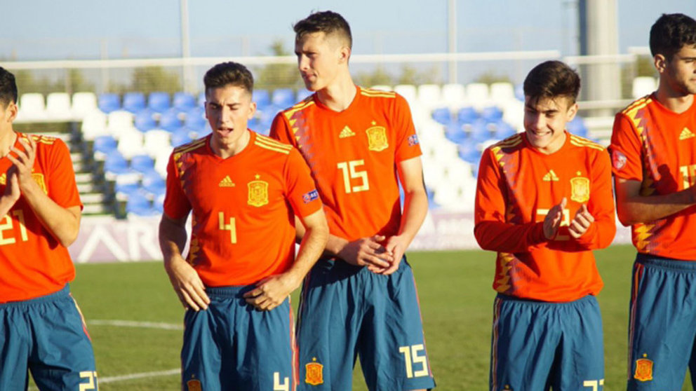 Jorge Herrando con la selección sub-18 española. CA Osasuna.