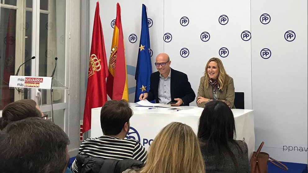 Rueda de prensa de la líder del PPN, Ana Beltrán, en Pamplona CEDIDA