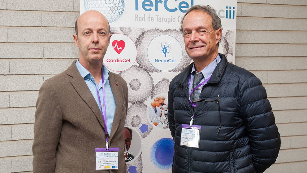 El Dr Felipe Prosper, director del Área de Terapia Celular de la Clínica Universidad de Navarra, junto a José María Moraleda, coordinador de TerCel