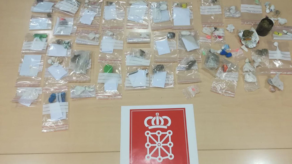 Inautaciones de drogas realizado en un local de Pamplona POLICÍA FORAL