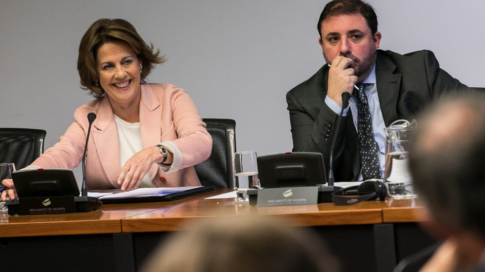 Comparecencia de la expresidenta del Gobierno de Navarra, Yolanda Barcina, en la comisión de investigación sobre Caja Navarra en el Parlamento foral (55). IÑIGO ALZUGARAY